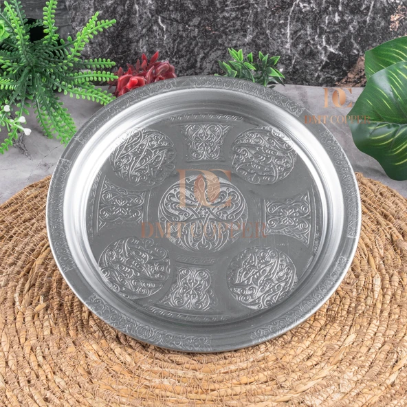 20 cm Servis Sunum Tepsisi 430 Kalite Krom Çelik – Fırına Uygun, Kararma Yapmaz, Meze Kebap Kahve Sunumluk ürün görseli 1