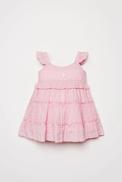 U.S. Polo Assn Kız Bebek Elbise Pembe ürün görseli 1