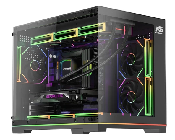 Orion Neon 6x ARGB Fan Kumanda ve Kontrolcü Micro ATX Boş Bilgisayar Kasası Siyah ürün görseli 1