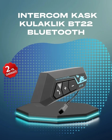 Bt22 Kask Bluetooth Kulaklık Su Geçirmez Motosiklet İletişim Sistemi ürün görseli 1