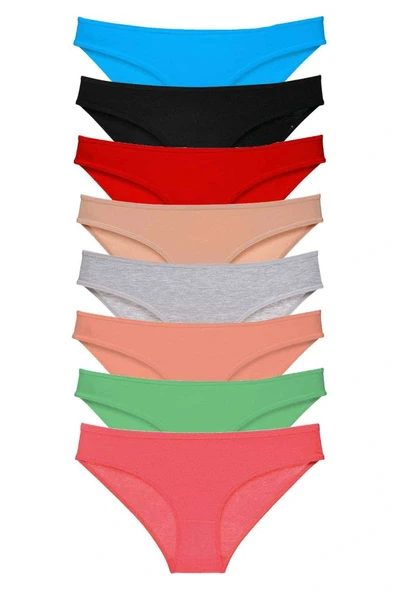 8 adet Süper Eko Set Likralı Kadın Slip Külot Set 4 ürün görseli 1