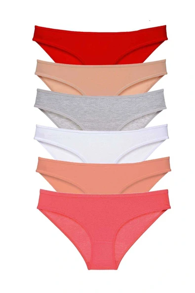6 adet Süper Eko Set Likralı Kadın Slip Külot Renk 5 ürün görseli 1
