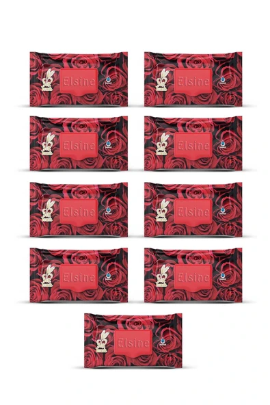 9 Paket Red Rose Islak Havlu Mendil 90 Adet Kapaklı Gül Kokulu ürün görseli 1
