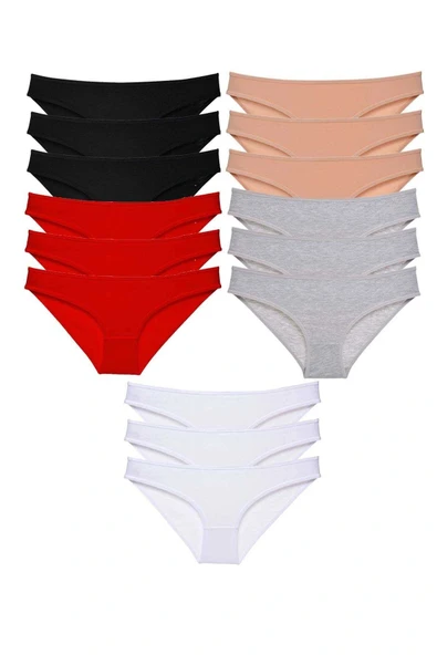 15 adet Eko Set Likralı Kadın Slip Külot Çok Renkli ürün görseli 1