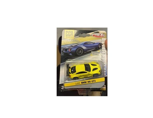 CCA BMW M6 GT3 Sarı 1/64 Model Araba ürün görseli 1