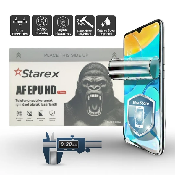 Apple iPhone 16E Uyumlu Nano Ekran Koruyucu Ultra İnce AF EPU - 0.20 mm HD STAREX ürün görseli 1