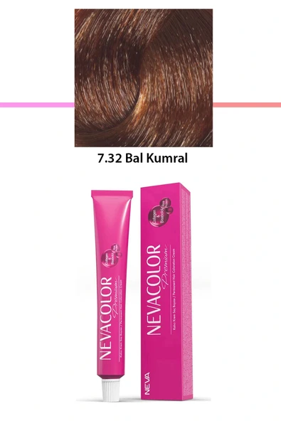 Premium 7.32 Bal Kumral - Kalıcı Krem Saç Boyası 50 g Tüp ürün görseli 1