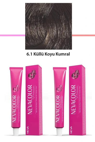 2 li Set Premium 6.1 Küllü Koyu Kumral - Kalıcı Krem Saç Boyası 2 X 50 g Tüp ürün görseli 1