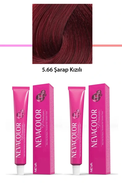 2 li Set Premium 5.66 Şarap Kızılı - Kalıcı Krem Saç Boyası 2 X 50 g Tüp ürün görseli 1