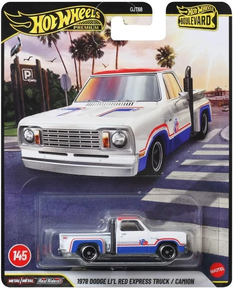 Hot Wheels Boulevard Premium Araçlar 1978 DODGE LI'L RED EXPRESS TRUCK/CAMION GJT68 - JHW27 ürün görseli 1