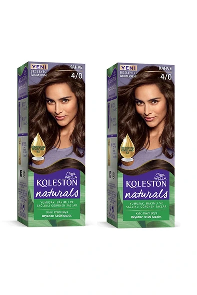 Naturals Saç Boyası Kahve 4/0 2x Paket ürün görseli 1