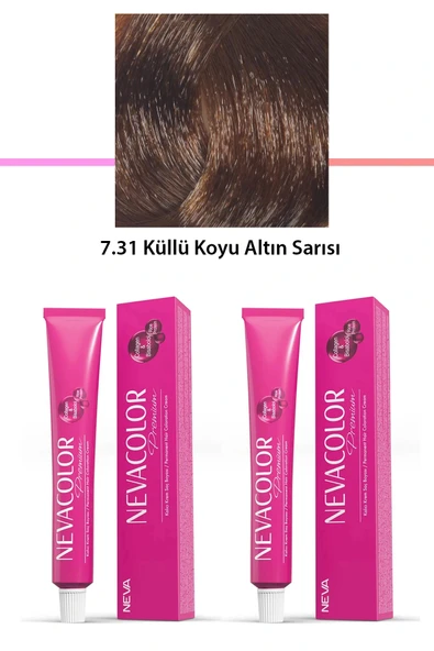 2 li Set Premium 7.31 Küllü Koyu Altın Sarısı - Kalıcı Krem Saç Boyası 2 X 50 g Tüp ürün görseli 1