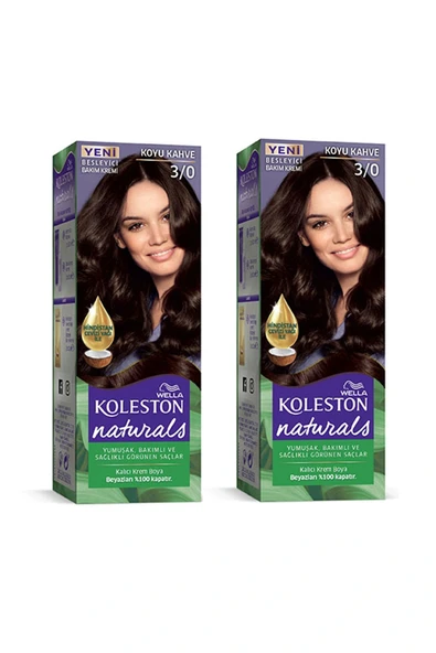 Naturals Saç Boyası Koyu Kahve 3/0 2x Paket ürün görseli 1
