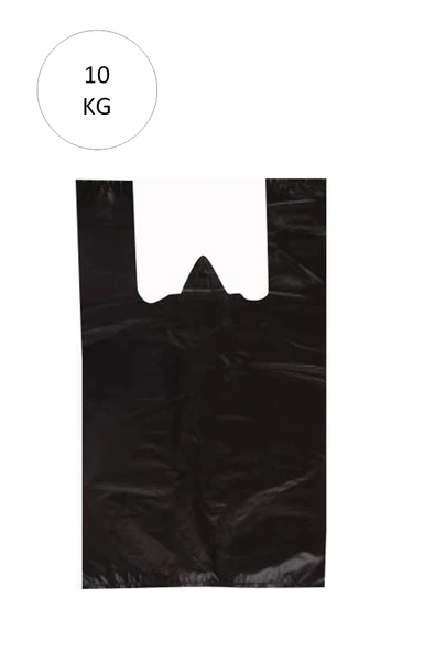 Siyah Atlet Poşet Küçük Boy 25x45 cm Takriben 1.110 Adet 10 Kg ürün görseli 1