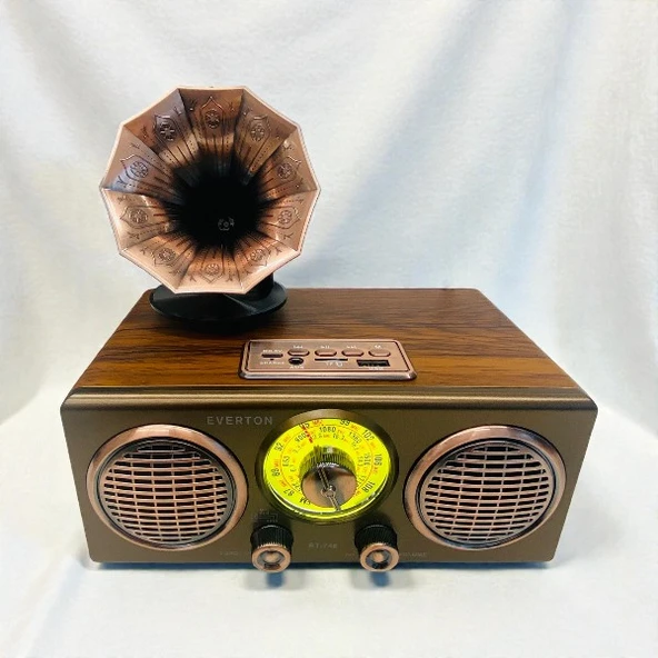 Everton Rt-748 Bluetooth Fm-Usb-Tf-Aux Şarjlı Nostaljik Radyo ürün görseli 1