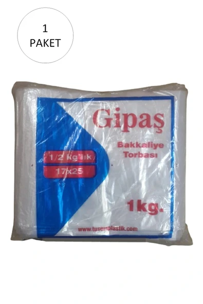Bakkaliye Naylon Torba 1/2 Yarımlık 17x25 cm 1 kg 1 Paket (Takriben 475 Adet) ürün görseli 1