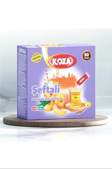 Koza Tek İçimlik Şeftali Aromalı Toz İçecek 50'li ürün görseli 1