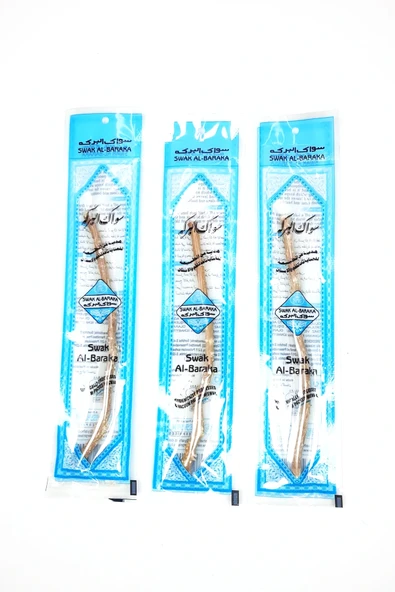 3 Adet Taze Doğal Diş Fırçası Misvak Vakumlu Paket 15 cm Orta Boy ürün görseli 1