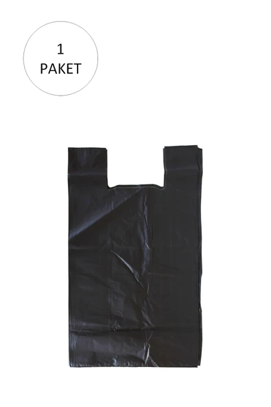 Siyah Hışır Atlet Poşet Mini Boy 22x31 cm 1 Paket Takriben 500 Adet ürün görseli 1