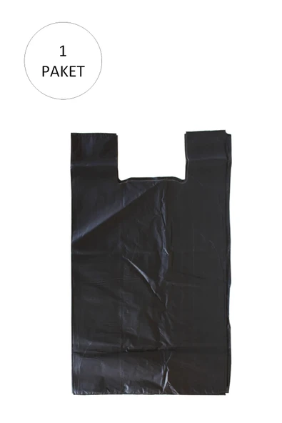 Siyah Hışır Atlet Poşet Mini Boy 22x31 cm 1 Paket Takriben 500 Adet ürün görseli 1