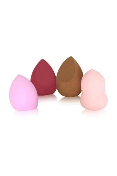 4 Lü Şişen Makyaj Süngeri Powder Puff Büyük Boy ürün görseli 1