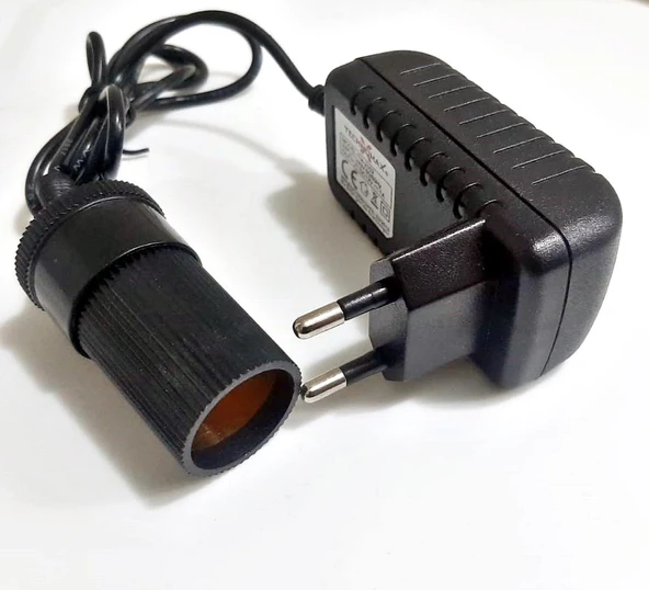 Yatak Pompa Adaptörü Çakmak Adaptörü Araç Çakmaklık Çevirici Ev Tipi 24W/2A/12V ürün görseli 1