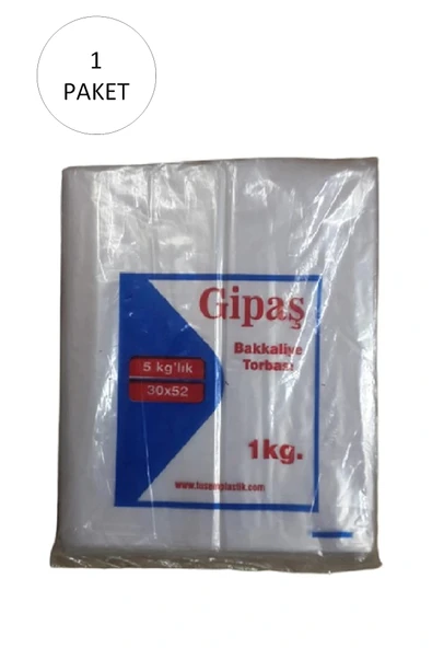 Bakkaliye Naylon Torba 5'kg lık 30x52 cm 1 Paket (Takriben 110 Adet) ürün görseli 1