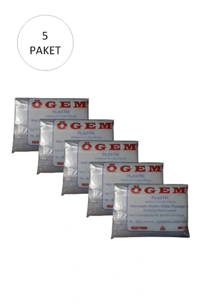 Bakkaliye Naylon Torba İkilik 22x36 cm 1 kg 5 Paket (Takriben 975 Adet) ürün görseli 1