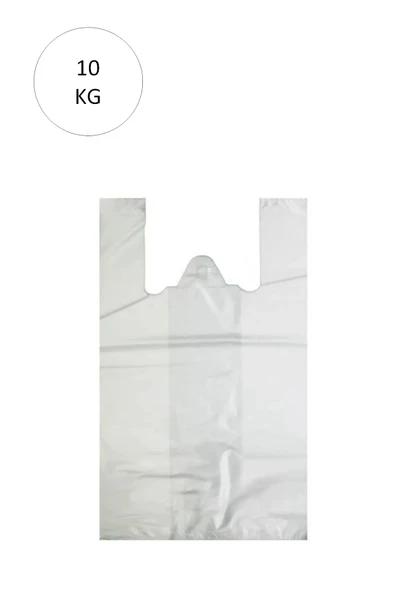 Beyaz Atlet Poşet Küçük Boy 25x45 cm Takriben 1.110 Adet 10 Kg ürün görseli 1