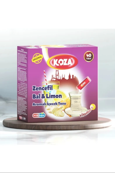 Koza Tek İçimlik Zencefil Bal Limon Aromalı Toz İçecek 40'lı ürün görseli 1
