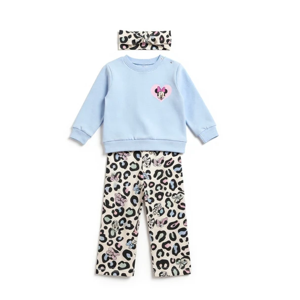 Minnie Bandanalı Kız Bebek Takım 3lü Set ürün görseli 1