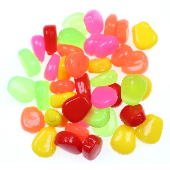 12 x 1 cm Silikon Yumuşak Renkli (6 Renk) Mısır Suni Balık Olta Yemi ürün görseli 1