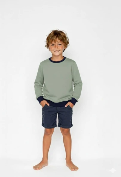 Çocuk Sweatshirt / Su Yeşili ürün görseli 1
