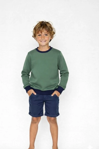 Çocuk Sweatshirt / Çam Yeşili ürün görseli 1