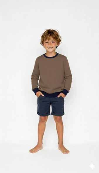 Çocuk Sweatshirt / Kahverengi ürün görseli 1