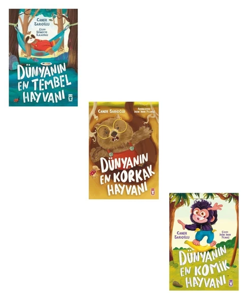 Caner Sarıoğlu Seti 3 Kitap (Dünyanın En Korkak Hayvanı + Dünyanın En Komik Hayvanı + Dünyanın En Tembel Hayvanı) ürün görseli 1