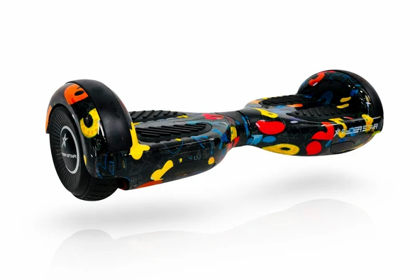 RYDER STAR  Hoverboard Elektrikli Kaykay Scooter Bluetooth Hoparlörlü 6.5 inch RS-S5 Color Numbers Grafiti ürün görseli 1