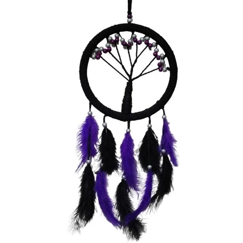 Mor İncili Hayat Ağacı Dream Catcher - Resim 2