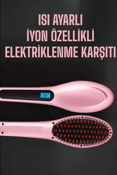 Fön Tarağı Saç Düzleştirici Sıkı Dişli Isı Ayarlı Elektriklenme Karşıtı ürün görseli 1