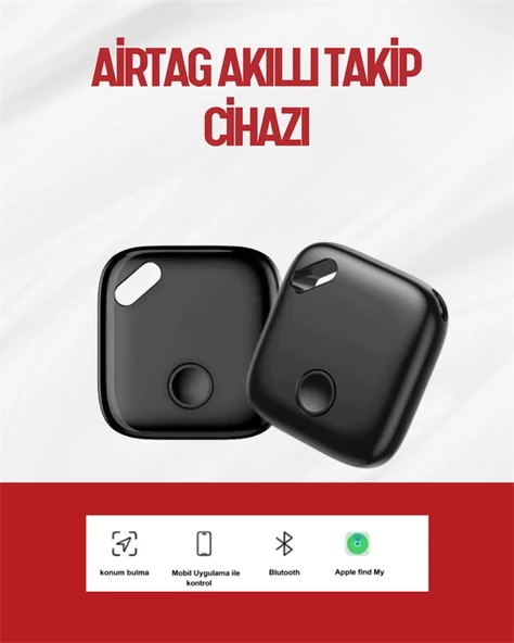 iOS Uyumlu Smart Tag | Uzun Pil Ömrü | Bul Uygulaması ile Entegre Akıllı Takip Cihazı ürün görseli 1