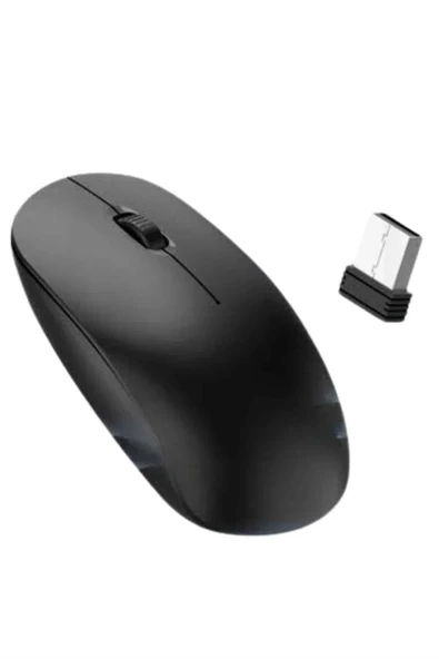 Siyah Kablosuz Mouse Wireless Mouse Minimal Tasarım - Resim 4