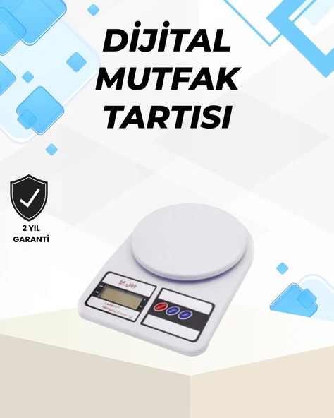 Hassas Tartım İçin Dijital Mutfak Terazisi – 10kg / 1g ürün görseli 1