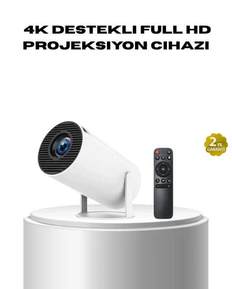 4K Destekli Full HD Projeksiyon Cihazı – 130 inç Geniş Ekran, WiFi ve HDMI Bağlantılı ürün görseli 1