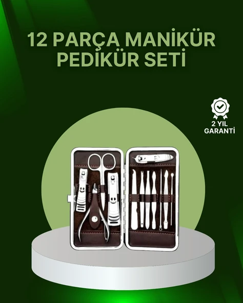 12 Parçalık Özel Deri Çantalı Kişisel Bakım Seti ürün görseli 1