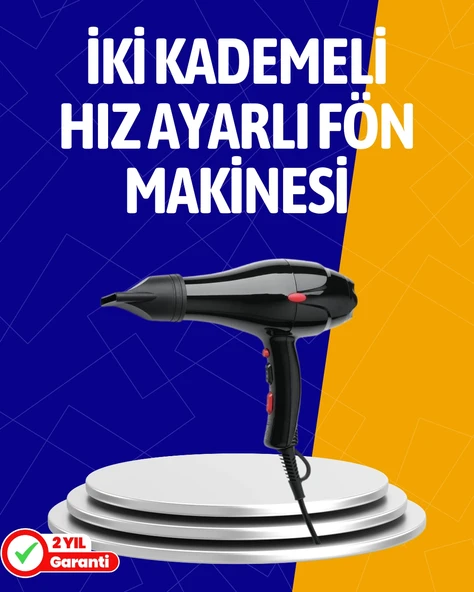 2200W Güçlü Motorlu Ergonomik Fön Makinesi ürün görseli 1