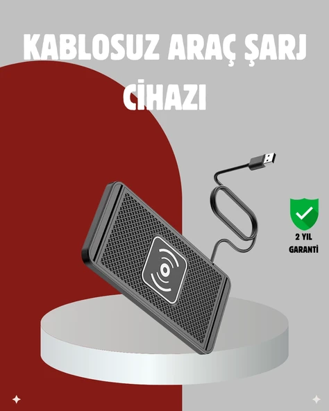 Hızlı Kablosuz Araç Şarj Cihazı – Manyetik Pad, Aşırı Isınma Korumalı ürün görseli 1