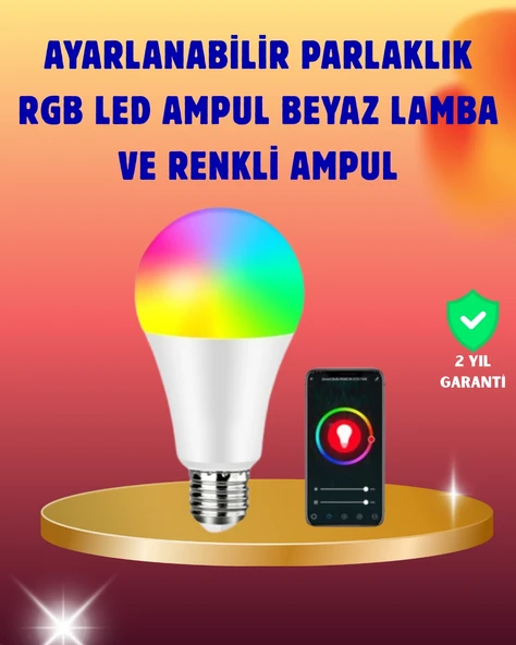 Enerji Verimli Akıllı LED Ampul, Uzaktan Kontrol Özellikli ürün görseli 1