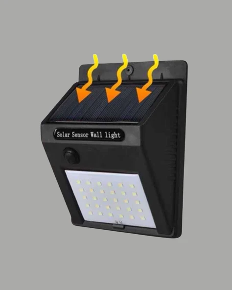 Sensörlü 20 LED Solar Duvar Lambası 3 Metre Algılama Mesafesi - Resim 5