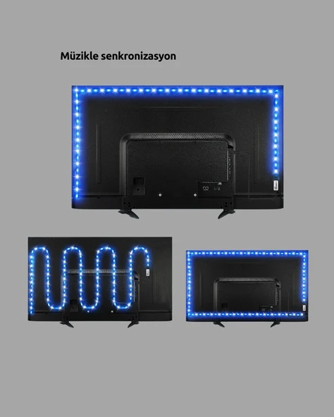 Müzikle Senkronize LED Şerit TV Aydınlatma - Resim 5