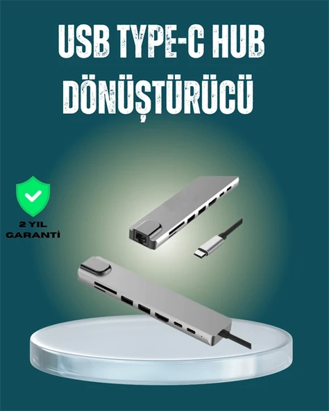 USB‑C Çoklu Bağlantı Merkezi – 5 Gbps, 100‑240 V, Sağlam Eloksal Tasarım ürün görseli 1